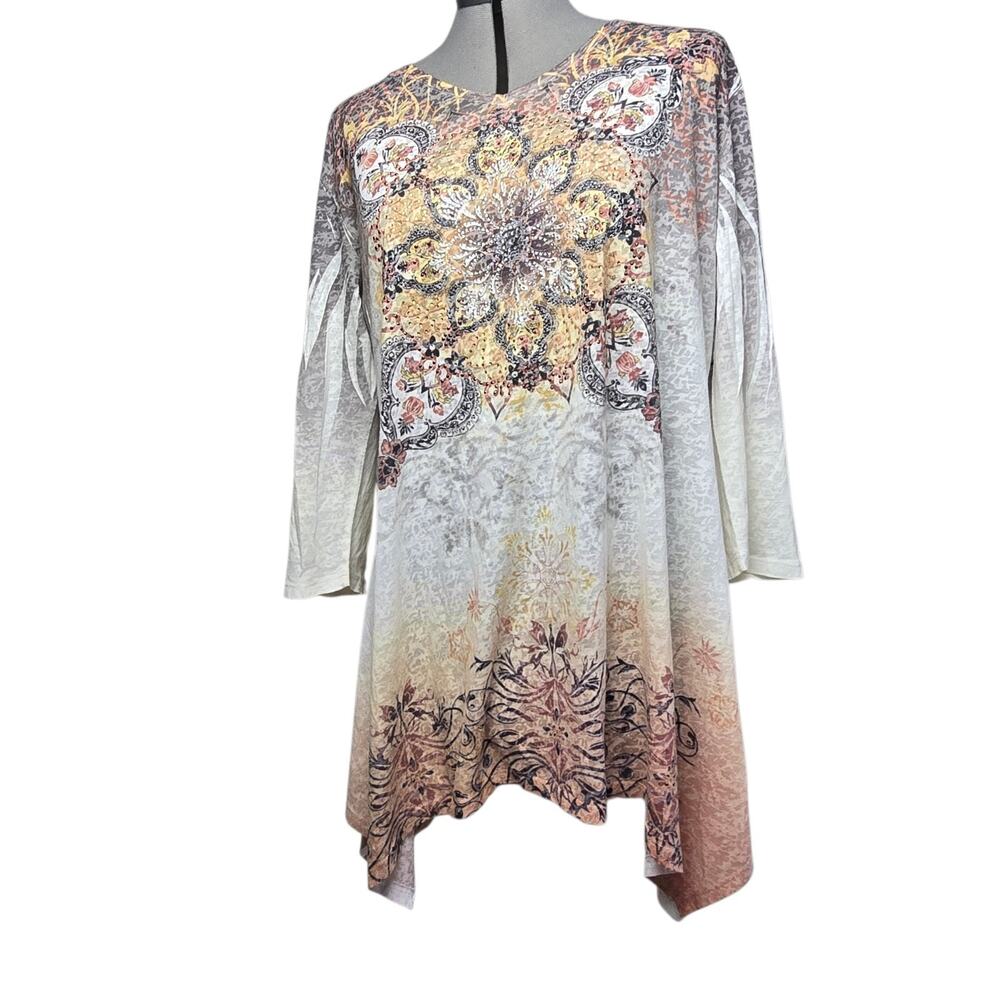 Jess And Jane Top Rhinestones Size XL Multicolor